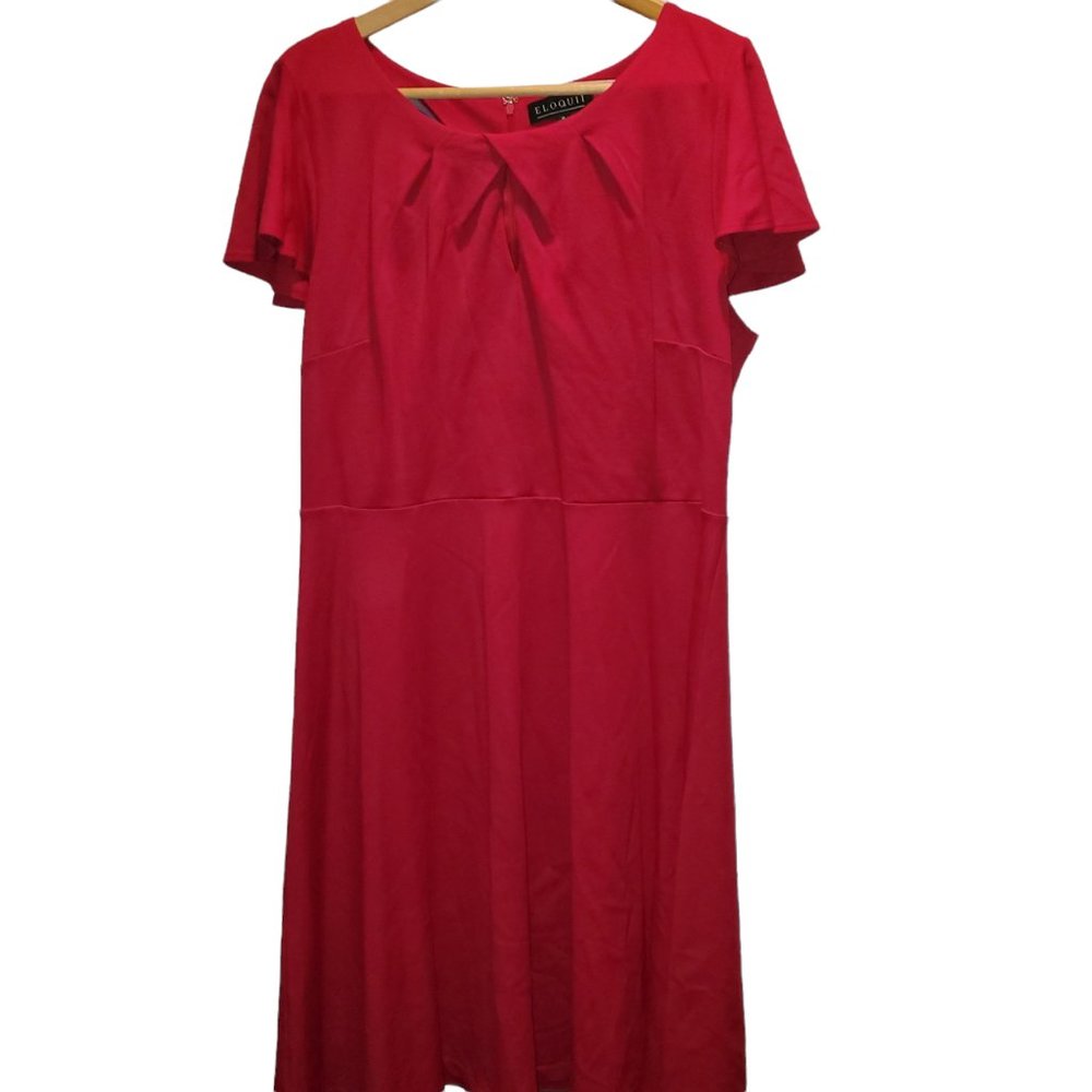 Keyhole Neckline Fit and Flare Dress